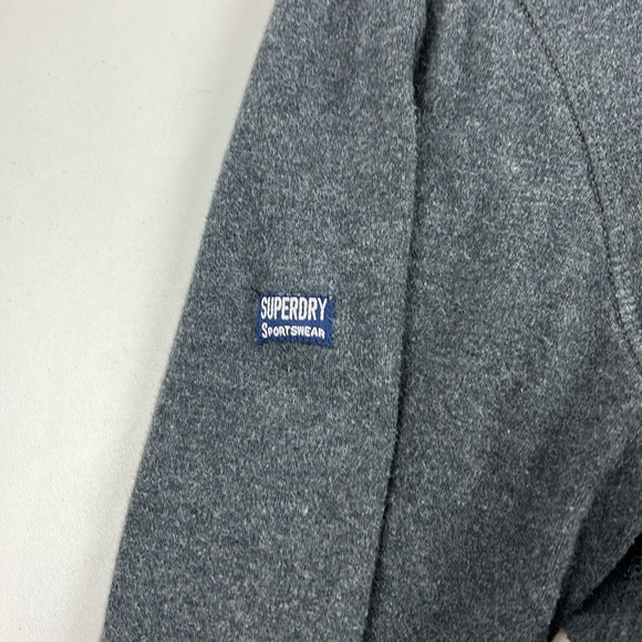 Superdry Men's Grey Long Sleeve Henley Top - Picture 6 of 11